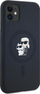 Kapotë telefoni Karl Lagerfeld KLHMN61SCMKCRHK për iPhone 11/Xr 6.1", me MagSafe, silikoni, e zezë