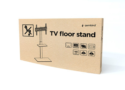 Qëndrim dyshemeje për TV Gembird, 32" 55", 30 kg, i zi