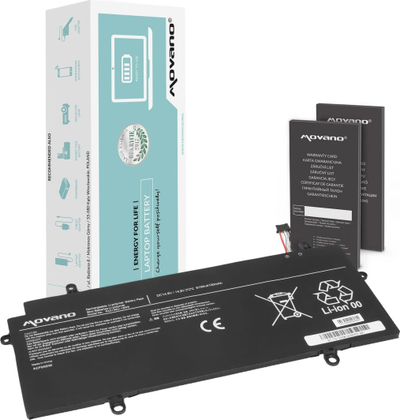 Bateri laptopi Movano për Toshiba Portege Z30 Z30-A Z30-B, Li-Pol, 7 pin, e zezë