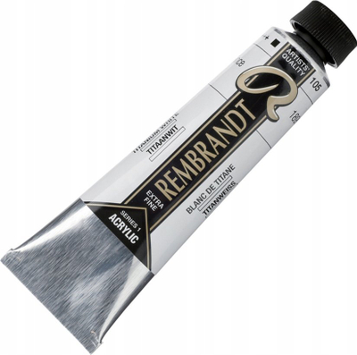 Bojë akrilike Talens Rembrandt Series 1, 40 ml, Titanium White, e bardhë