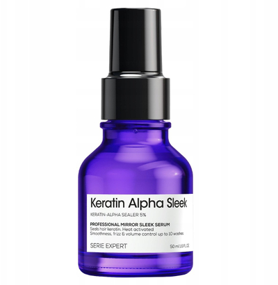 Серум за коса L'Oréal Professionnel Serie Expert Keratin Alpha Sleek, против разлетување, заштита од топлина, 50 ml