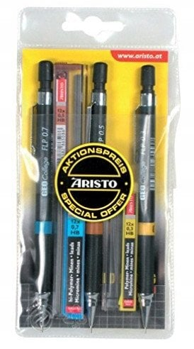 Сет механички моливи Aristo Vulpotlodenset HB, 0.35/0.5/0.7mm, со механички молив