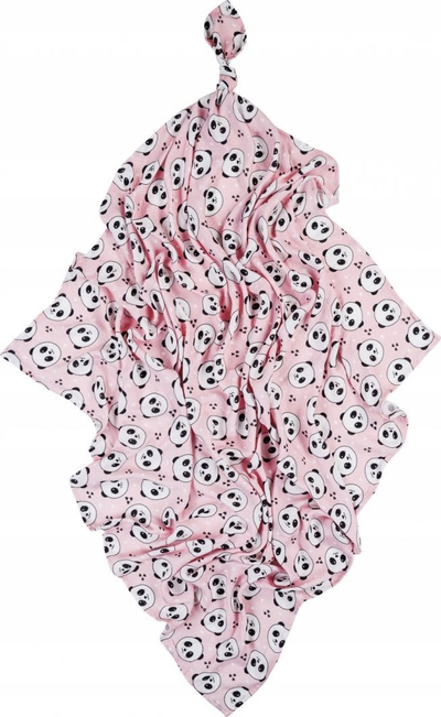 Pelenë bambuje për foshnje Bocioland Bamboo Nappy Pink Panda, 75 x 75 cm, rozë