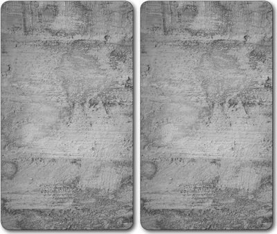 Dërrasë prerëse xhami Kesper, set me 2 copë, 52x30 cm, me motive betoni gri