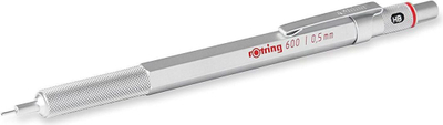 Механичка пенкало Rotring 600, 0.5mm, металик сребрена