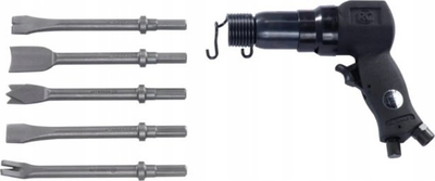 Set çekiç daltues me ajër Rodcraft RC5120, 5 daltë, në valixhe plastike, i zi