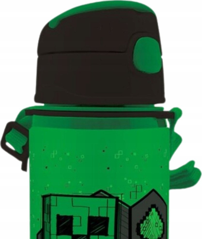 Shishe uji Minecraft Creeper, plastike, për kalamoj, jeshile