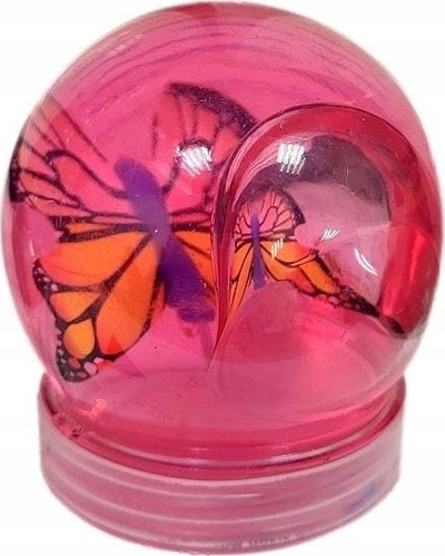 Lodër slime Crystal Mud Butterfly, masë elastike, ene 7 cm, shumëngjyrëshe