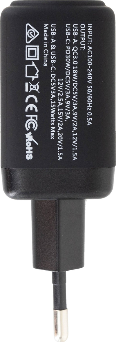 Karikues muri Opp Wall Charger, 33W, 1x USB 1x USB C, i zi