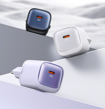 Полнач за ѕид Usams CC248 HC Series, 20W GaN, USB C, црн