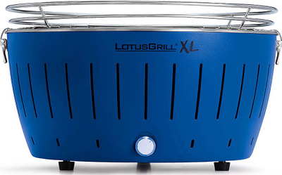 Grill me qymyr LotusGrill XL, BBQ portabël, me ventilator brenda, blu