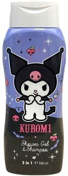 Xhel edhe shampo dushi për kalamajtë AIR-VAL Kuromi, 500 ml