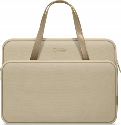 Торба за лаптоп Tech-Protect Carrying Bag, 13-14\", отпорна на вода, пуста беж