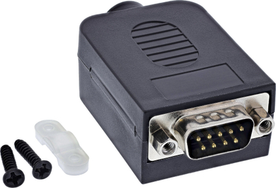Adapter terminali InLine D-Sub 9, bllok me vida, i zi