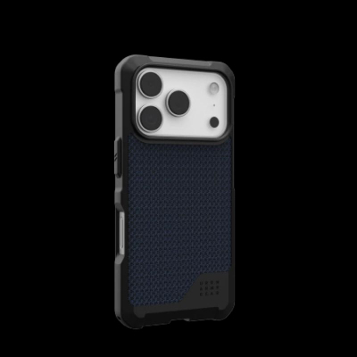 Këllëf UAG Metropolis LT MagSafe për iPhone 17 Pro, Kevlar, material antirrëshqitës tekstil, blu Mallard