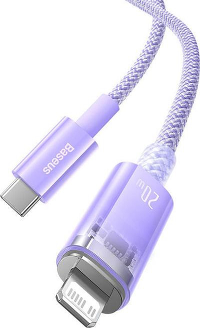 Kabllo karikimi Baseus Explorer Series USB-C në Lightning, 1m, 20W, lejla
