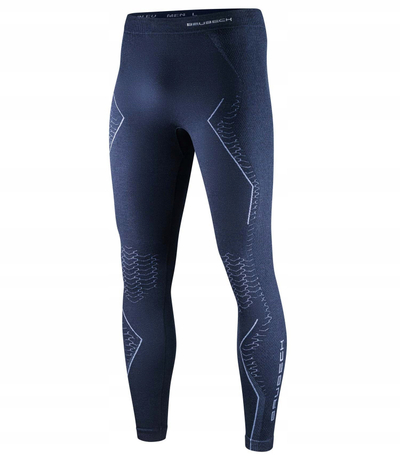 Geta termo Brubeck Wool Thermal Long Johns, leshi merino, për skijim, madhësia S, gri