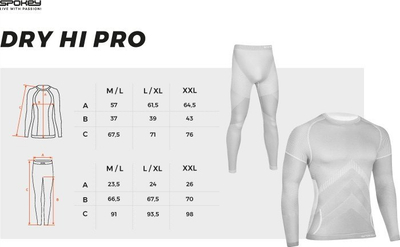 Pantallona termoaktive Spokey Dry HI Pro, për burra, M/L, gri