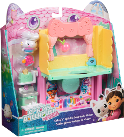 Set loje Spin Master Gabby's Dollhouse, Kuzhina e Cakey-t me figurinë, shumëngjyrësh