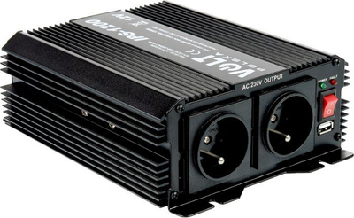 Invertor VOLT AC-800, 12V në 230V, 800W, ngjyrë e zezë