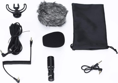 Mikrofon Yongnuo YN-220, i vogël, për podcast edhe video, i zi