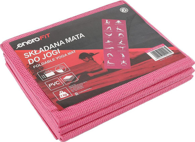 Tapet yoga ENERO FIT palosës, 170 x 60 x 0.5 cm, PVC, rozë
