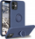 Kuti mbrojtëse OEM Silicone Ring Case për iPhone 11, me unazë magnetike, silikon, blu