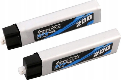 Bateri LiPo Gens Ace, 3.7V 200mAh, 1S 45C, me fole Molex