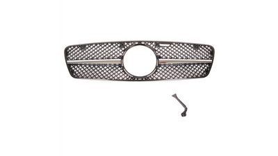 Grillë sport Mercedes-Benz C-Class W203 S203, ABS, 2000-2007, krom dhe e zezë