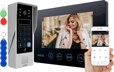 Videoportier Eura VDP-90A3 DELTA+, ekran 7" Full HD, WiFi, i zi