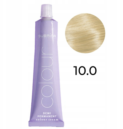 Боја за коса Subrina Professional Demi Colour 10/0, AminoPlex, 60 ml, многу светло руса