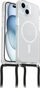 Mbulesë telefoni OtterBox React Necklace MagSafe, për iPhone 15 14 13, transparente me shkëlqim