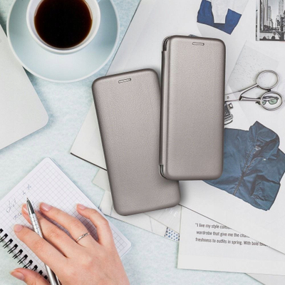 Futrollë libër Elegance për Samsung Galaxy A16, me kapak, ngjyrë çelik