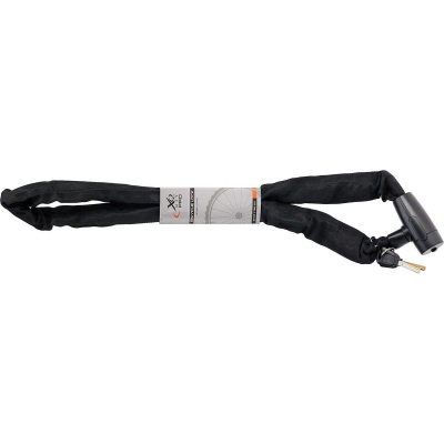 Zinxhir sigurie për biçikletë XQMax 468909, 120 cm, me çelës, i zi