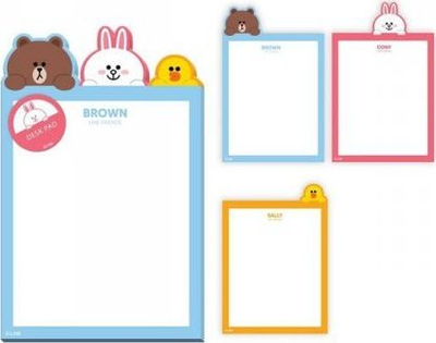 Fletore LINE FRIENDS Brown, A6, për shënime, me ngjyra