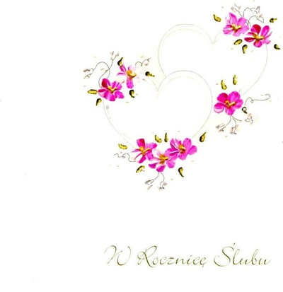 Kartolinë Anniversary R01 Wedding, letër 200 g, e bardhë