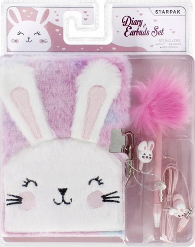 Ditar me çelës STARPAK 526044 Plush Rabbit, me pelush, për kalamaj, shumëngjyrësh