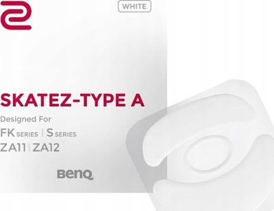 Këmbëza mausi Zowie BenQ Skatez Type A, Speedy Glide, për FK S ZA11 ZA12, të bardha