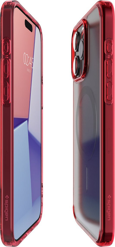 Kapak telefoni Spigen Ultra Hybrid MagSafe, për iPhone 15 Pro Max, frosted deep red