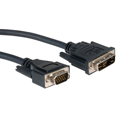 Kabllo video Roline DVI-D në VGA, 5m, e zezë