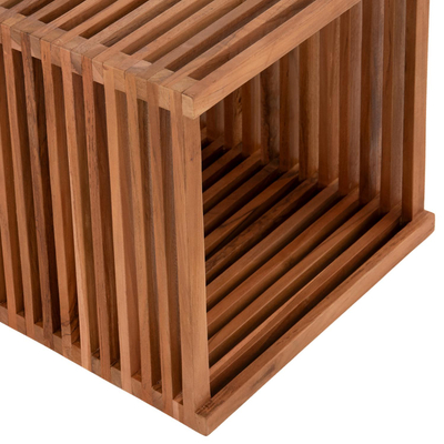 Stol kube teak 40×40,5×40,5 cm (HM9482)