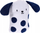 Ndalesë dere Home Styling Collection Happy Bumper, 1 kg, me qenush, e bardhë me blu