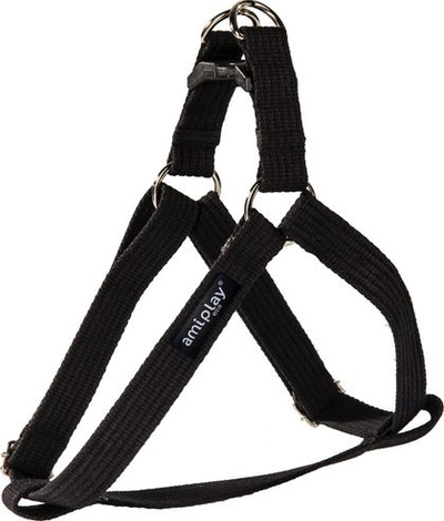 Каиш за куче Ами Плеј прилагодлив памук, XL 50-95cm, 30mm, црн