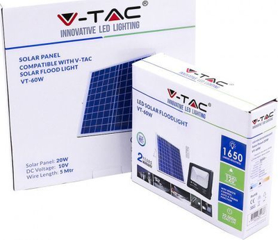 Projektor V-TAC Solar LED VT-60W, 20W, 4000K, 1650lm, IP65 8575