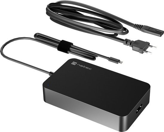 Adapter karikimi Natec Grayling NZU-2035, 90W, USB C Power Delivery, i zi