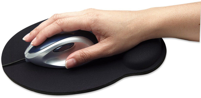 Mouse pad Manhattan me xhel për kyç, ergonomik, i zi