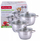 Set tenxhere Kamille KM-4905, 6 copë, çelik inox, fund induksion