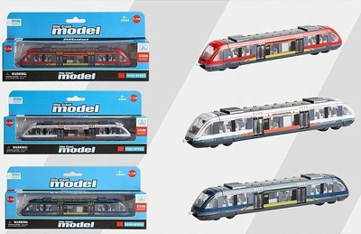 Lodër tren metalik Adar, 17 cm, model die cast, shumëngjyrësh MIX