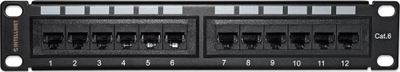 Patch panel Intellinet Cat6 10", 12 porta RJ45, 1U, i zi