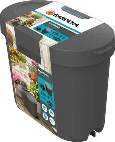 Depozitë uji Gardena AquaBloom, 10.5L, antracit me turkeze